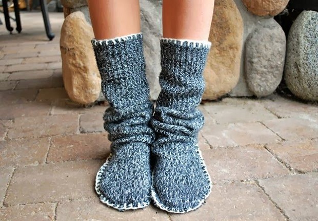 изготовление носков из свитера