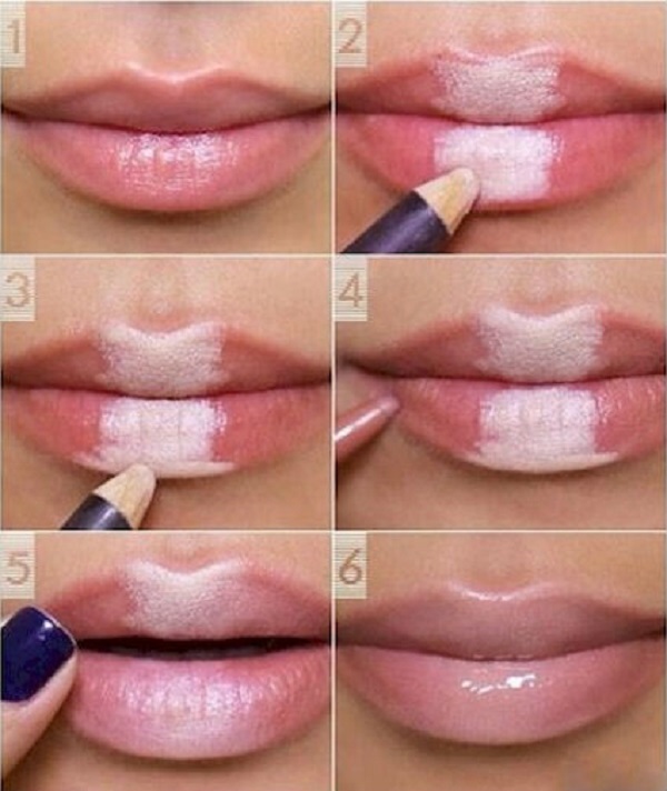 как сделать губы пухлыми с помощью макияжа