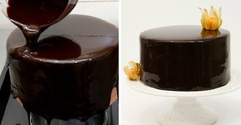 зеркальная шоколадная глазурь для торта