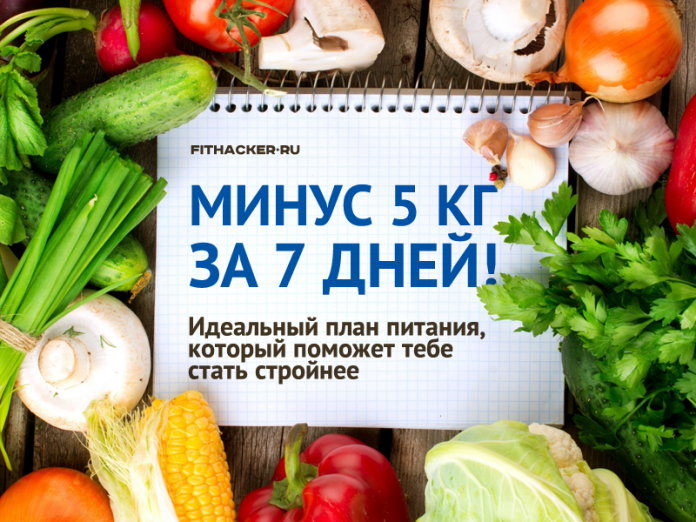 Минус 5 кг за 7 дней! Идеальный план питания, который поможет тебе стать стройнее