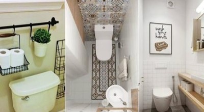 10 стильных решений для крохотного туалета! К тому же, так практично