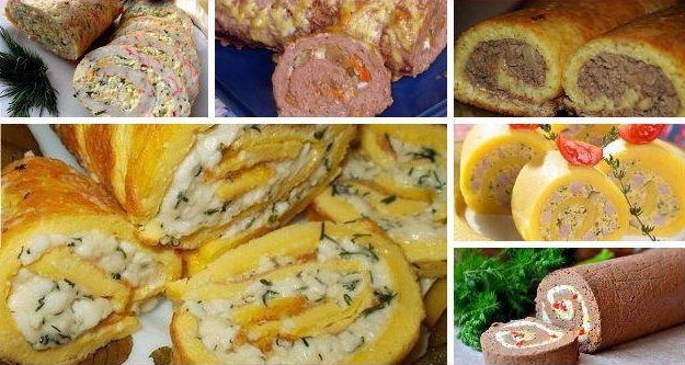 Закусочные рулеты к новогоднему столу